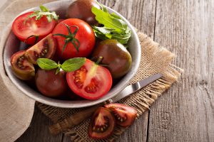 organic ripe tomatoes